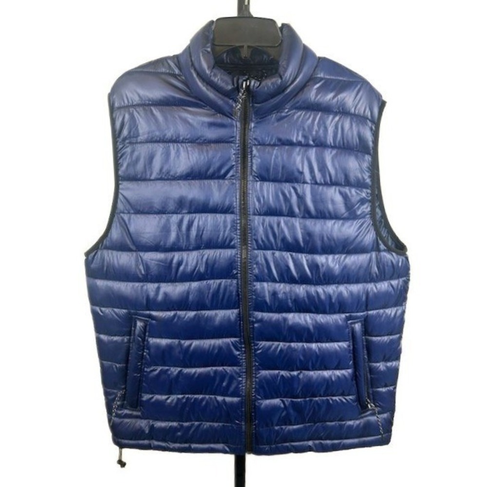 Aeropostale Down Puffer Vest Women's‎ Size XL Blue Lightweight Quilted Full Zip